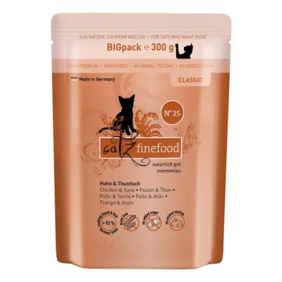 Catz finefood Nourriture humide chat Classic Adult N° 25 poulet et thon 6x300 g