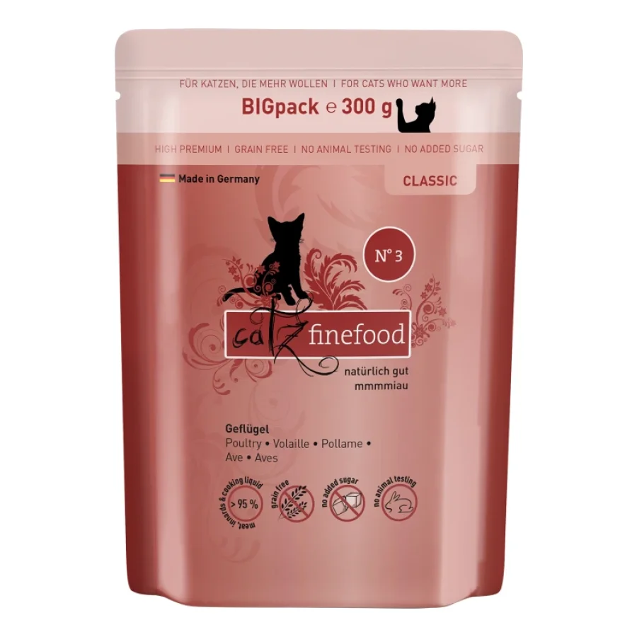 Catz finefood Nourriture humide chat Classic Adult N° 3 volaille 24x300 g