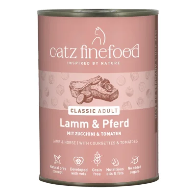 Catz finefood nourriture humide chat Classic Adulte Agneau et cheval 24x400 g