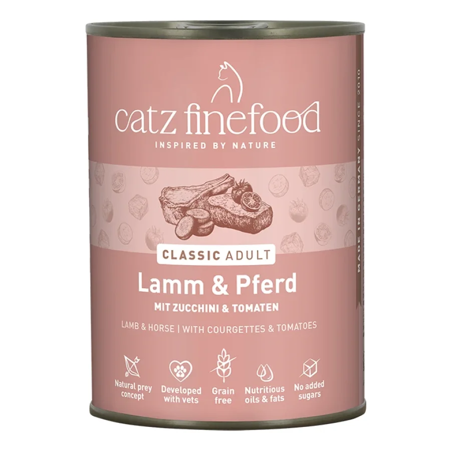 Catz finefood nourriture humide chat Classic Adulte Agneau et cheval 24x400 g
