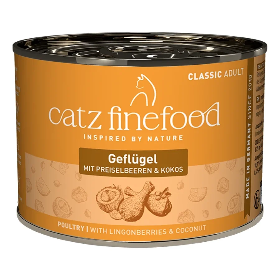 Catz finefood nourriture humide chat Classic Adulte mit Geflügel 6x200 g