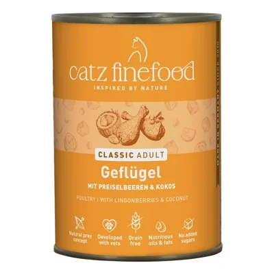 Catz finefood nourriture humide chat Classic Adulte mit Geflügel 6x400 g