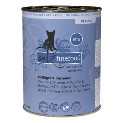 Catz finefood nourriture humide chat Classic Adulte N° 17 volaille et crevettes 24x400 g