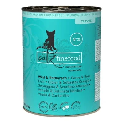 Catz finefood nourriture humide chat Classic Adulte N° 21 gibier et sébaste 12x400 g