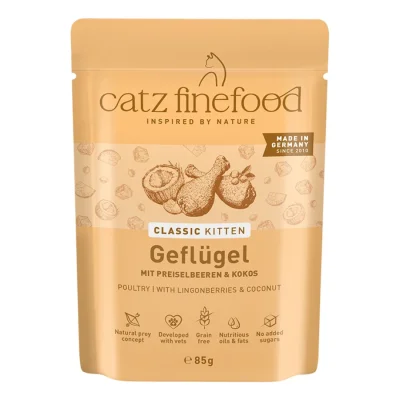 Catz finefood Nourriture humide chat Classic Kitten Volaille 64x85 g