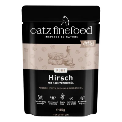 Catz finefood nourriture humide chat Pure Adulte Cerf 32x85 g