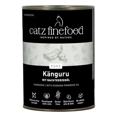 Catz finefood nourriture humide chat Pure Adulte Kangourou 12x400 g