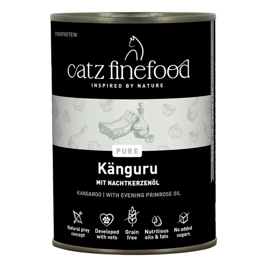 Catz finefood nourriture humide chat Pure Adulte Kangourou 12x400 g