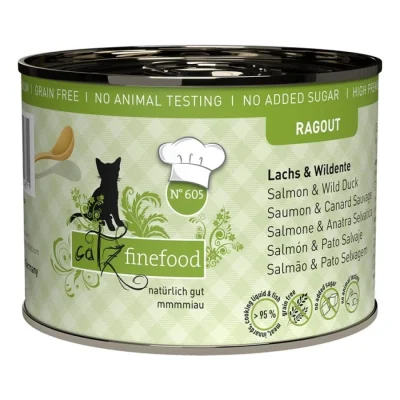 Catz finefood Ragoût 6x190 g Saumon & canard sauvage