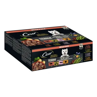 Cesar NATURAL GOODNESS Mega-Pack Terrine 4 variétés 24 x 100 g