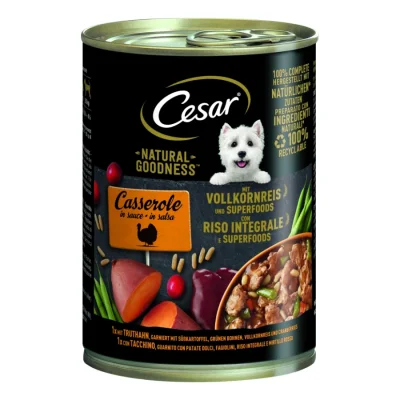 Cesar Natural Goodness Poulet & pâtes complètes 24x400 g