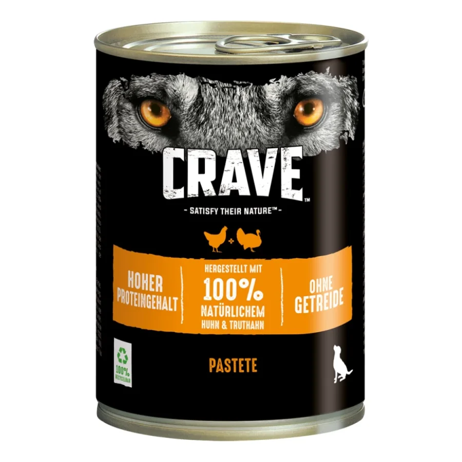 CRAVE Conserve Adult Poulet et dinde 12x400 g