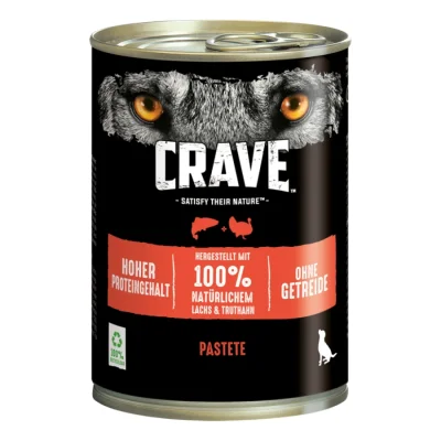 CRAVE Conserve Adult saumon et dinde 24x400 g
