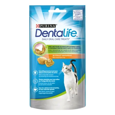 DentaLife Friandise pour chat adulte au poulet - 40g