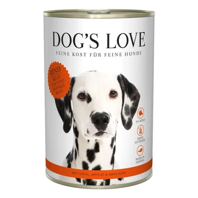 DOG'S LOVE Amour de Chien Adulte Classique 6x400g Bœuf aux pommes & aux épinards 6x400 g