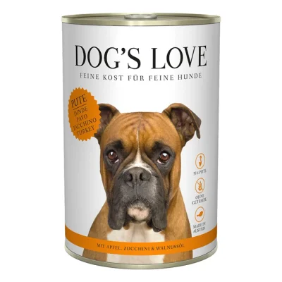 DOG'S LOVE Amour de Chien Adulte Classique 6x400g Dinde, pomme, courgettes et huile de noix 6x400 g