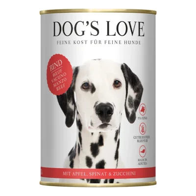 DOG'S LOVE Junior au bœuf et aux carottes 6x400 g