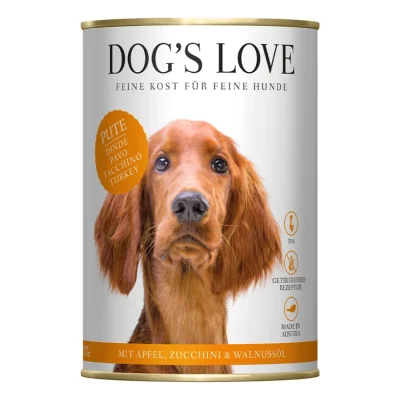 DOG'S LOVE Junior Dinde et courgettes 6x400 g