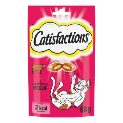 Dreamies CATISFACTIONS Friandises pour chat et chaton 6 x 60 g Bœuf