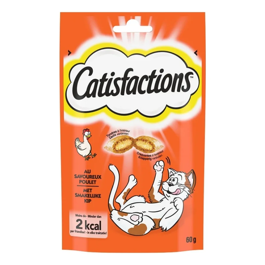 Dreamies CATISFACTIONS Friandises pour chat et chaton 6 x 60 g Poulet