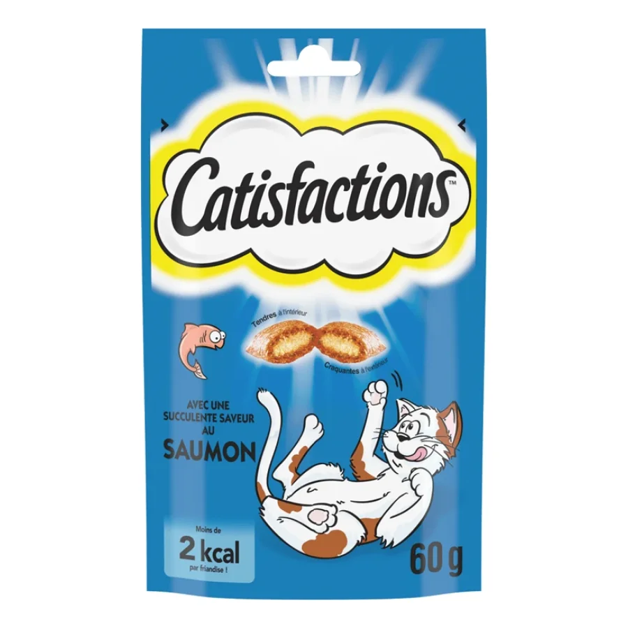 Dreamies CATISFACTIONS Friandises pour chat et chaton 6 x 60 g Saumon