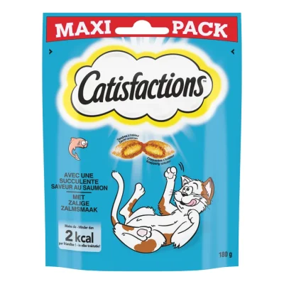 Dreamies CATISFACTIONS MAXI Friandises au saumon pour chat et chaton 180g