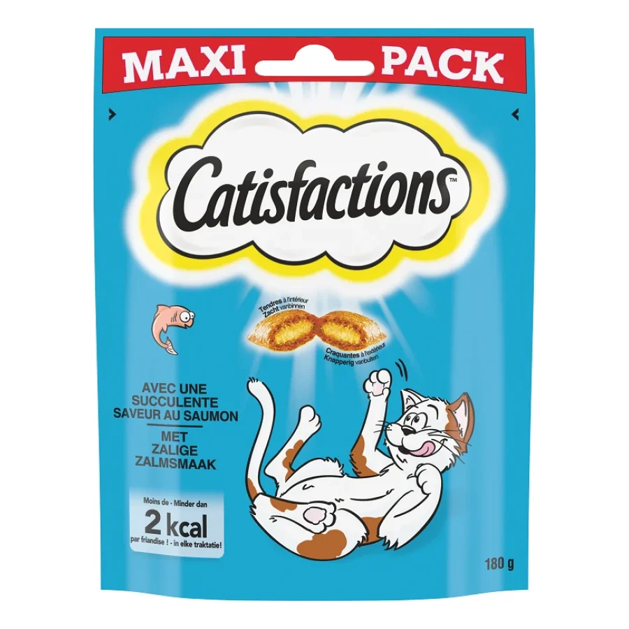 Dreamies CATISFACTIONS MAXI Friandises au saumon pour chat et chaton 180g