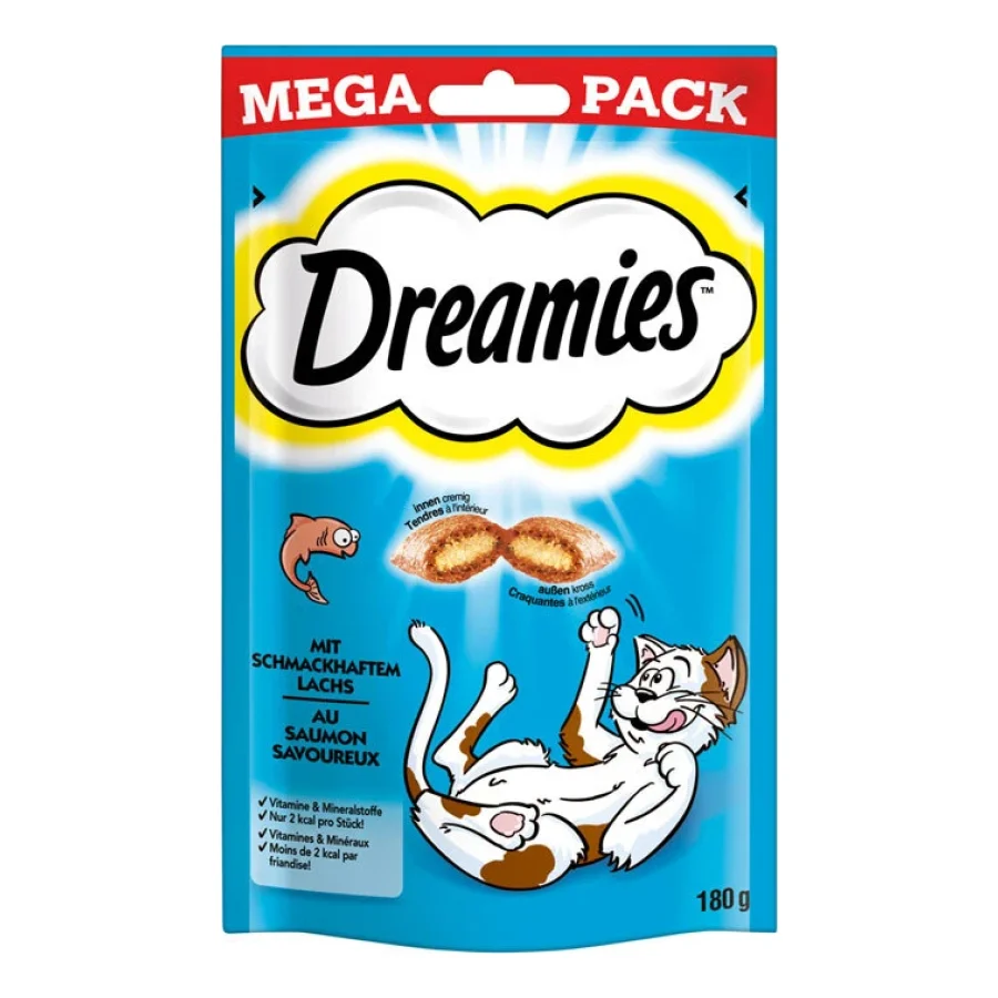 Dreamies Mega Pack 180 g Saumon
