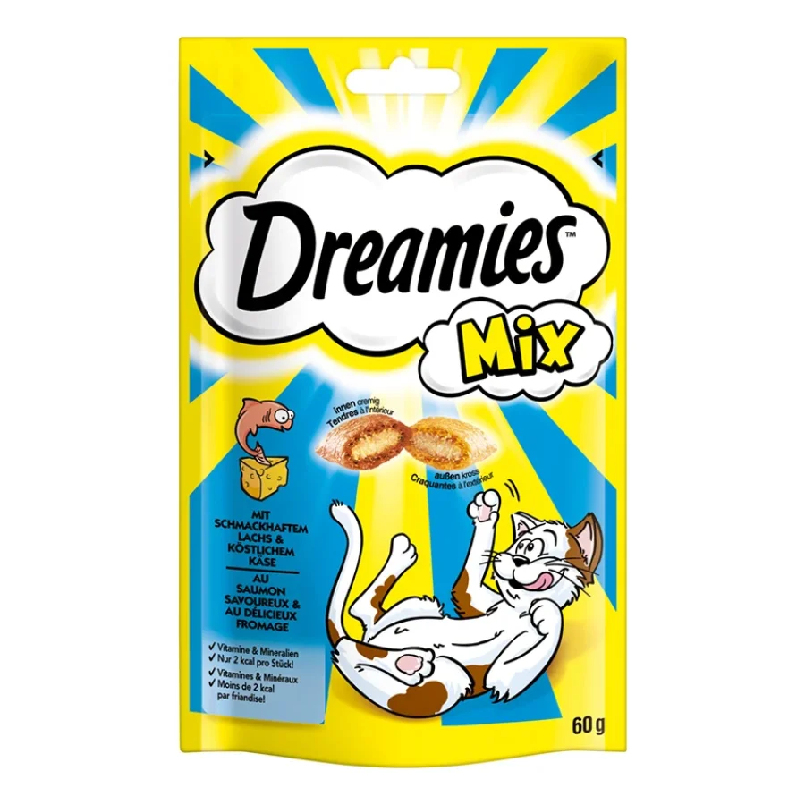 Dreamies Mix 6 x 60 g Fromage et saumon