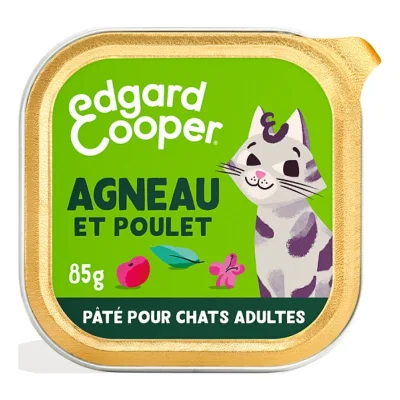 Edgard & Cooper Barquette Chat Adulte Agneau 16x85 g