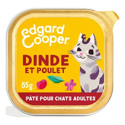 Edgard & Cooper Barquette Chat Adulte Dinde 16x85 g
