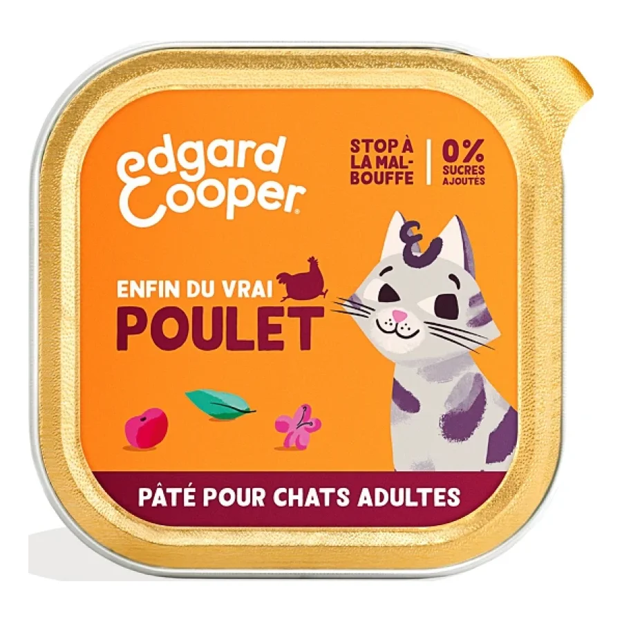 Edgard & Cooper Barquette Chat Adulte Poulet 16x85 g