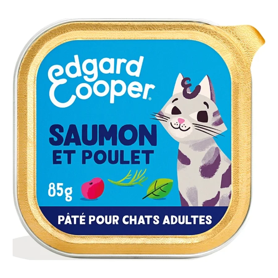 Edgard & Cooper Barquette Chat Adulte Saumon 16x85 g