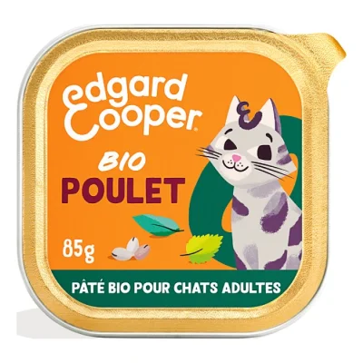 Edgard & Cooper BIO Barquette Chat Adulte Poulet 16x85 kg