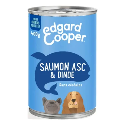 Edgard & Cooper Boîte Chien Adulte saumon et dinde 6x400 g
