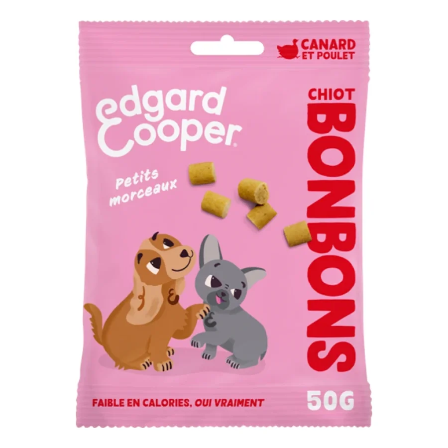Edgard & Cooper Bonbons au Canard & Poulet Petits Morceaux Chiot 50g
