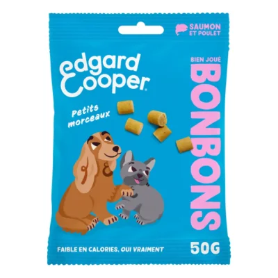 Edgard & Cooper Bonbons au Saumon & Poulet Petits Morceaux Chien Adulte 50g