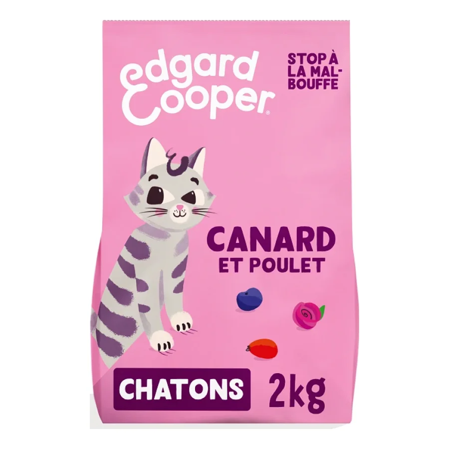 Edgard & Cooper Croquettes Canard & Poulet Chat Junior 2 kg