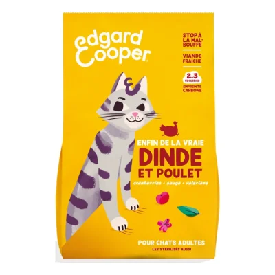 Edgard & Cooper Croquettes Chat Adulte Dinde 2 kg