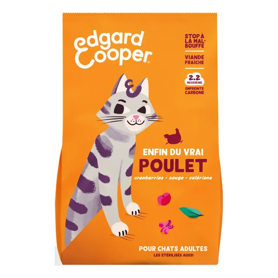 Edgard & Cooper Croquettes Chat Adulte Poulet 2 kg