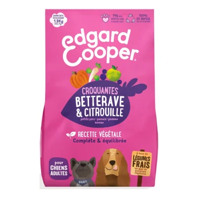 Edgard & Cooper Croquettes Végétales Chien Adulte Betterave rouge 7 kg