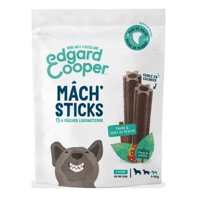 Edgard & Cooper Dental Mâch Sticks Fraise & Menthe Petit Chien x 56 pcs