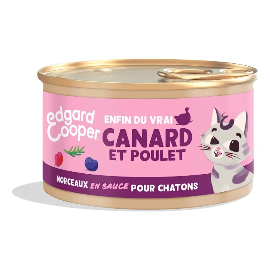 Edgard & Cooper Morceaux en Sauce Chat Junior Poulet et canard 36x85 g