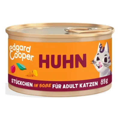 Edgard & Cooper Nourriture humide chat adulte morceaux en sauce Poulet 18x85 g