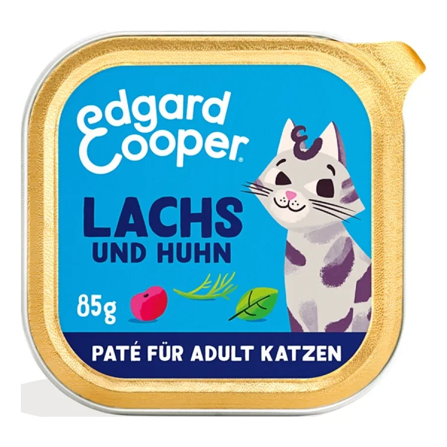 Edgard & Cooper Nourriture humide Chat Adulte Paté Saumon et poulet 16x85 g