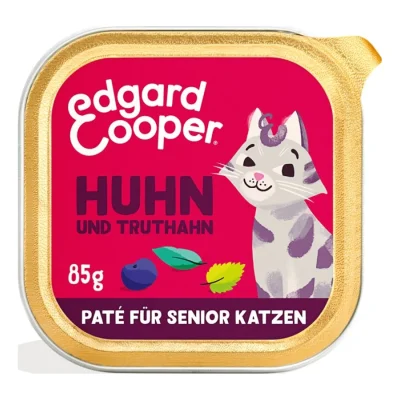 Edgard & Cooper Nourriture humide chat senior Paté Dinde et poulet 16x85 g