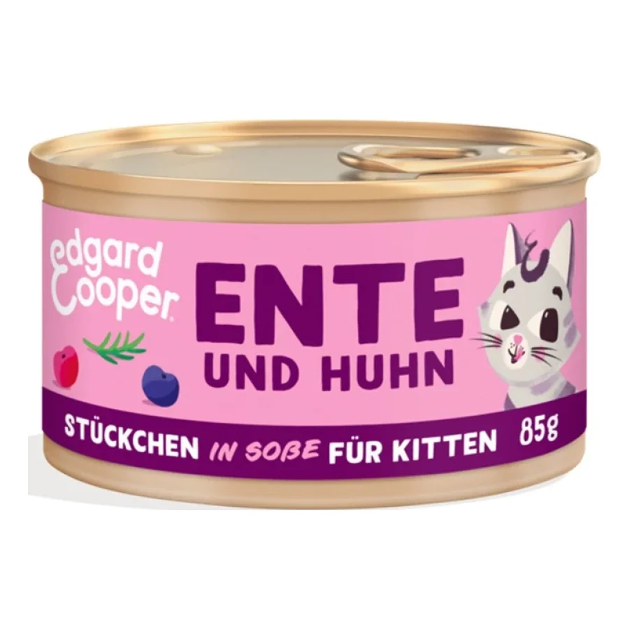 Edgard & Cooper Nourriture humide chaton morceaux en sauce Canard et poulet 18x85 g