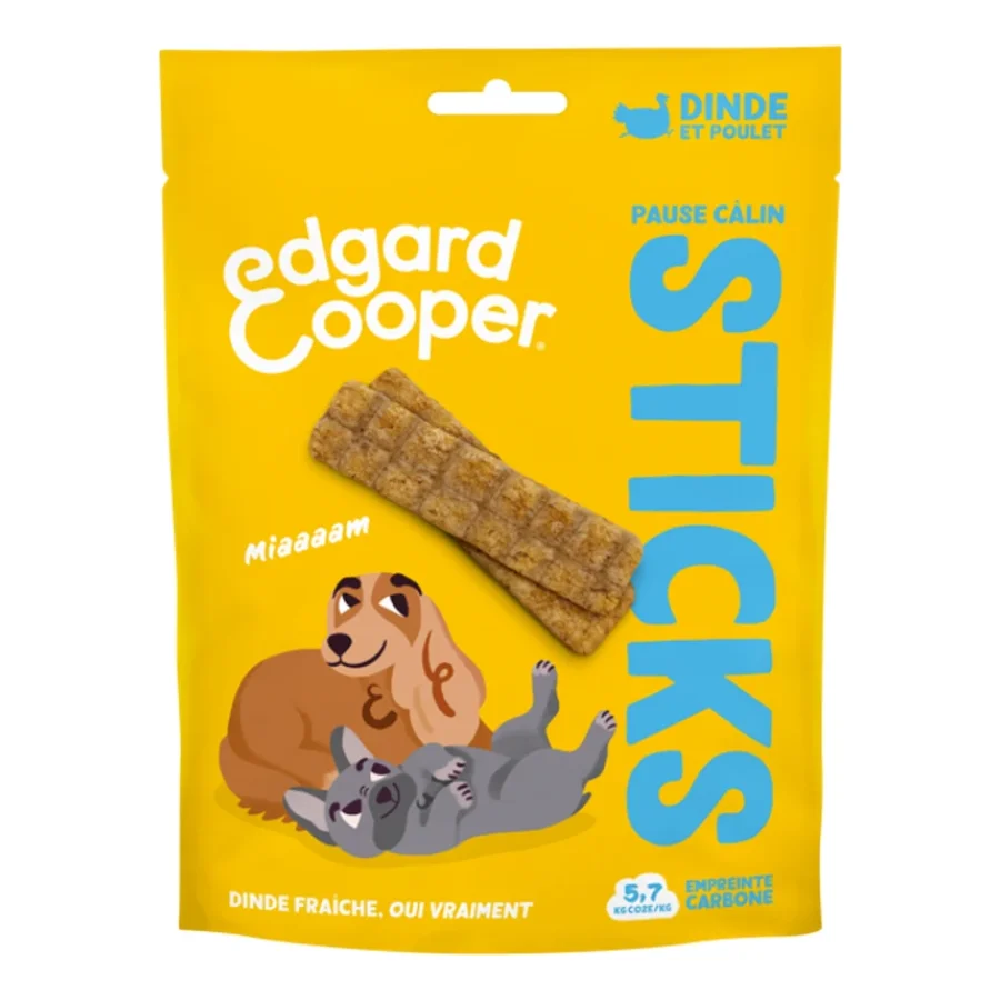 Edgard & Cooper Sticks à la Dinde&Poulet Adulte 75g