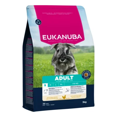 EUKANUBA croquettes pour chien, adulte, petit, poulet 3kg