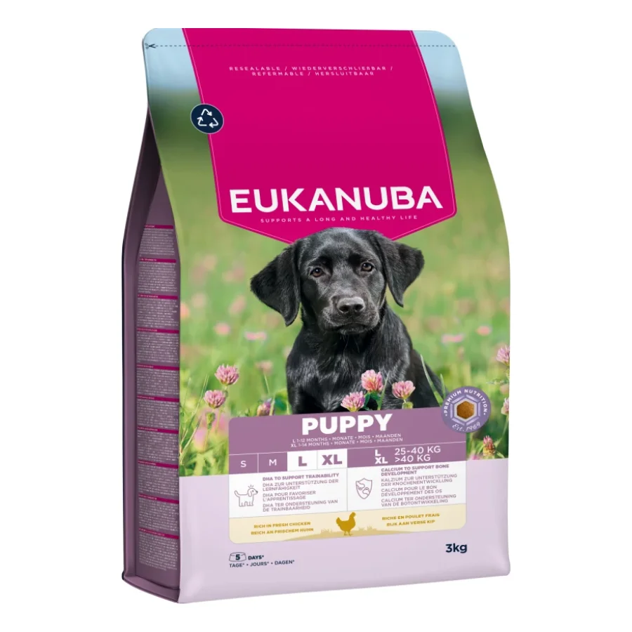 EUKANUBA croquettes pour chien, chiot, grande taille, poulet 3 kg